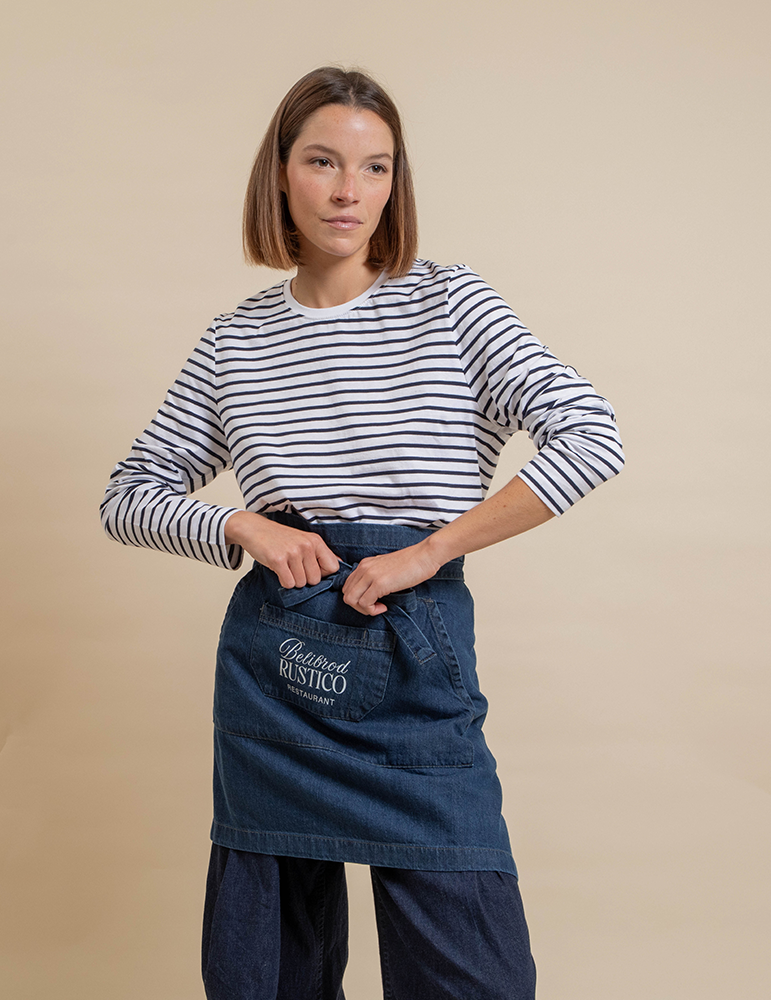 Tablier coupecourte K899 denim mannequin