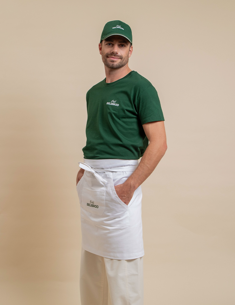 Tablier coupecourte K899 white mannequin