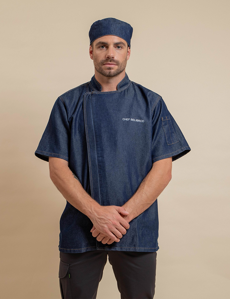 Veste chef cuisinier pr906 indigodenim mannequin1