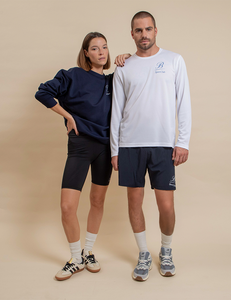 T shirt homme sport manches longues PA443 duo mannequins