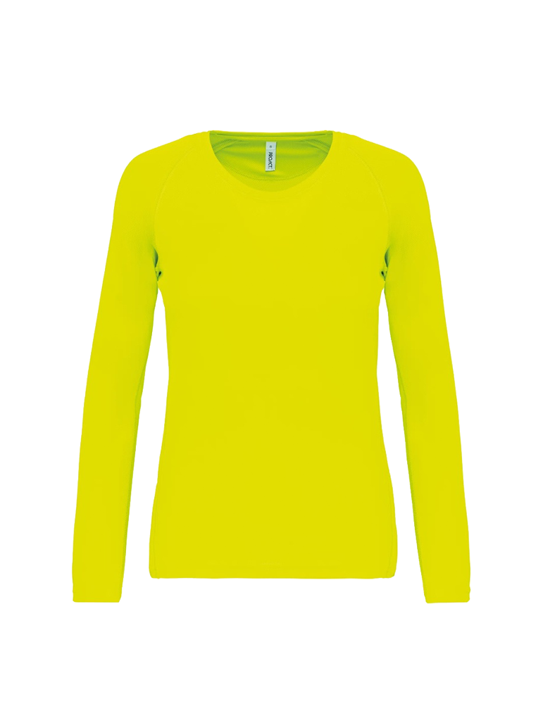 T shirt manches longues sport femme PA444 fluorescentyellow article
