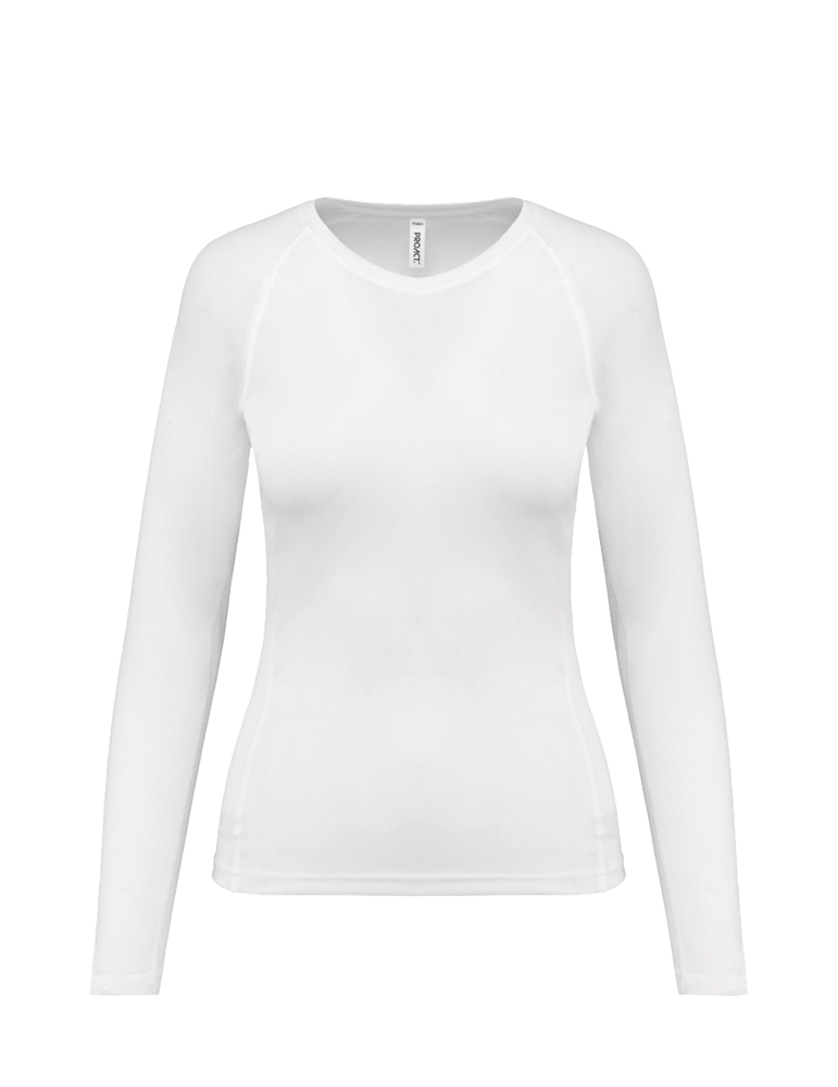 T shirt manches longues sport femme PA444 white article
