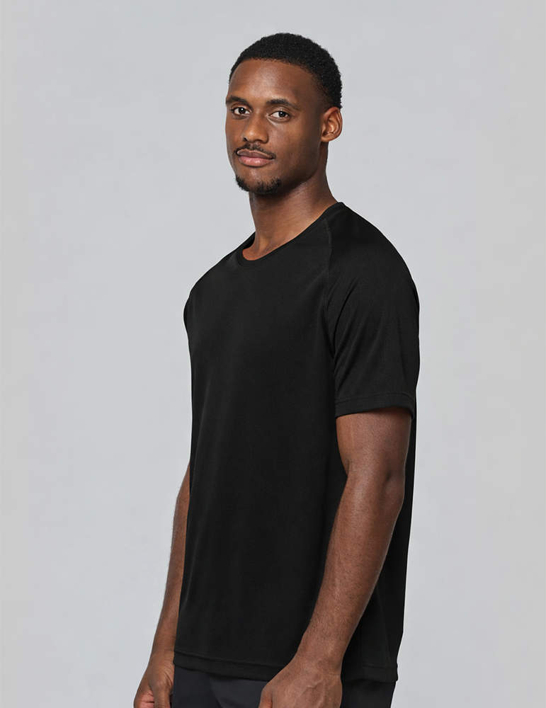 T shirt manches courtes sport homme PA438 black mannequin