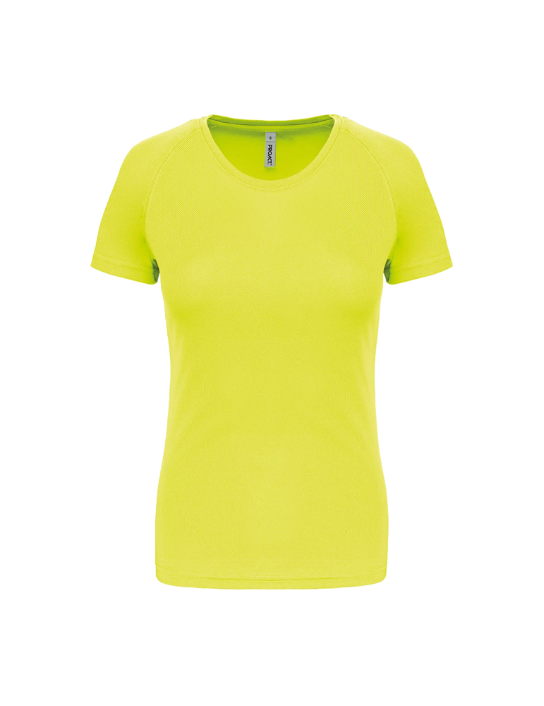 Tshirt manches courtes femme sport PA439 pastelyellow article