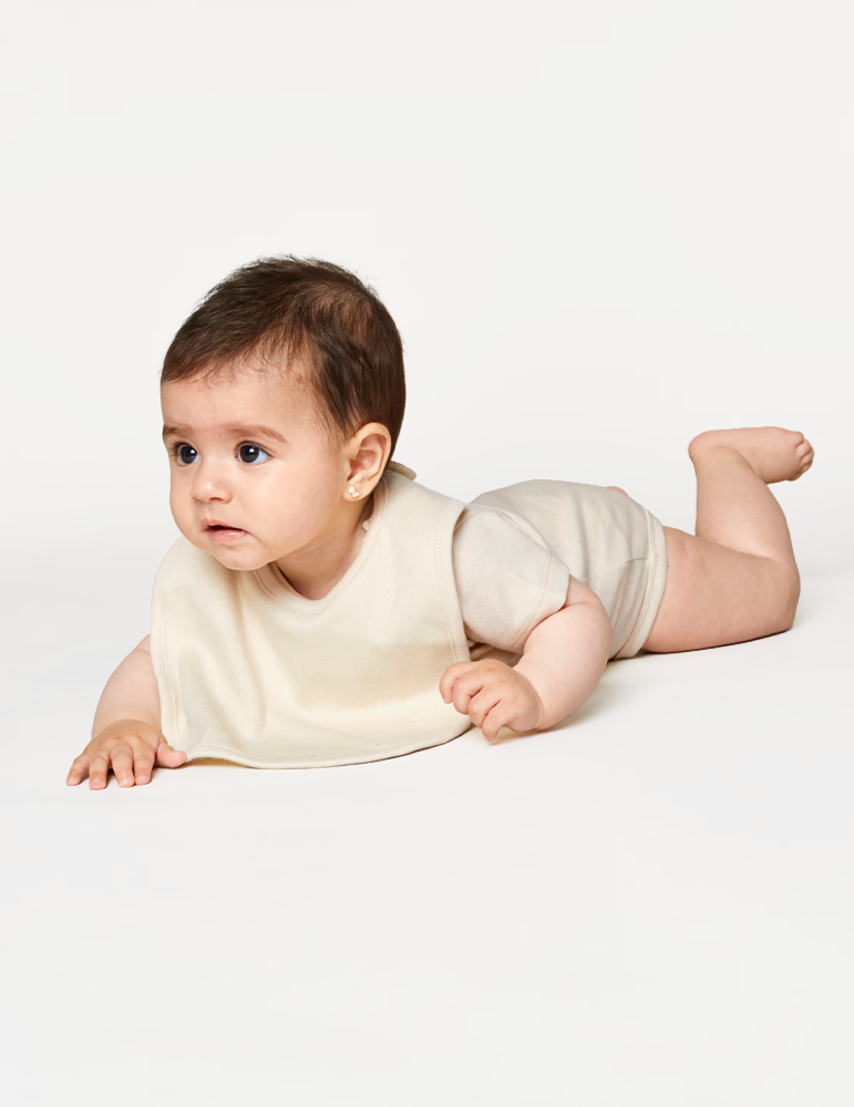 Bavoir bébé STAU029 naturalraw mannequin